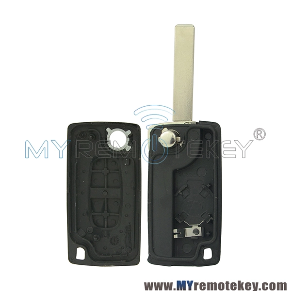 CE0536 Flip remote key shell case for Citroen C2 C3 C4 C5 Peugeot 207 208 307 308 407 408 2 button VA2 HU83