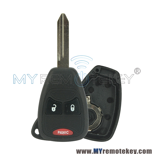 M3N5WY72XX  Remote head key shell case for Chrysler Dodge Jeep 2 button with panic 04589199AC