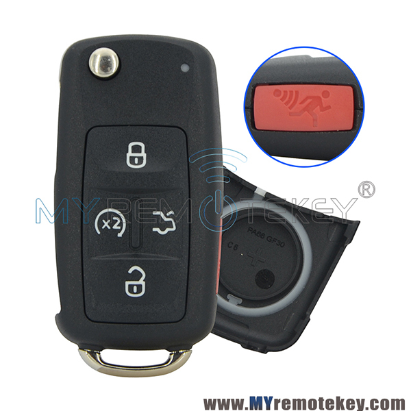 Flip key shell case 5 button for VW remote start NBG010206T