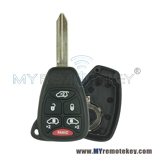 M3N5WY72XX Remote key head case shell 5 button with panic for Chrysler Dodge Jeep