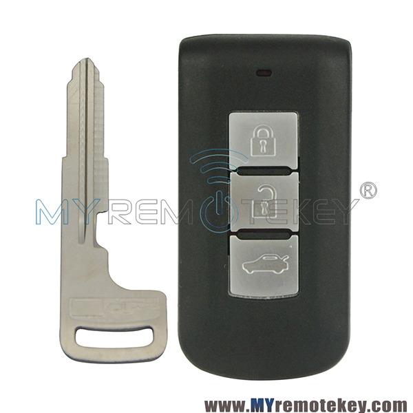Smart key case shell with emergency key blade 3 button for Mitsubishi Outlander Lancer ASX