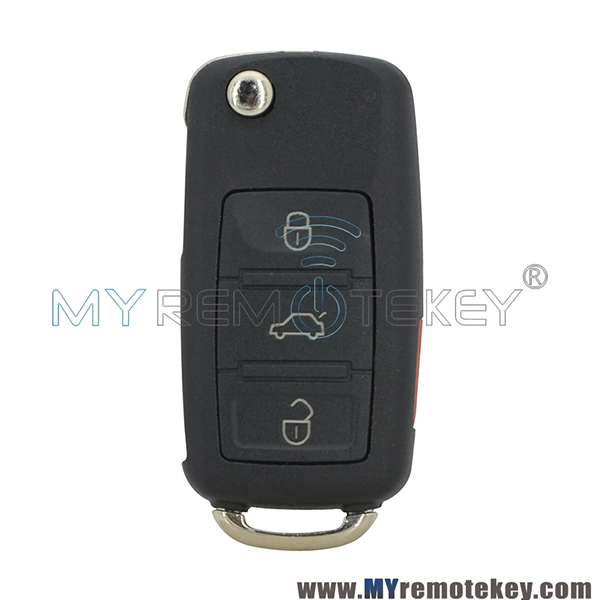 Flip remote key shell for VW Touareg 3 button with panic HU66