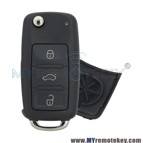 Flip remote key shell case for VW HU66 3 button