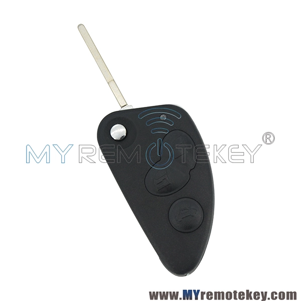3 Button key replacement For Alfa Romeo 147 156 GT 166 T0211 car remote key case shell flip type