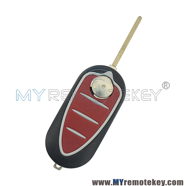 3 button key shell for Alfa Romeo GTO 159 Mito flip remote key case cover replacement