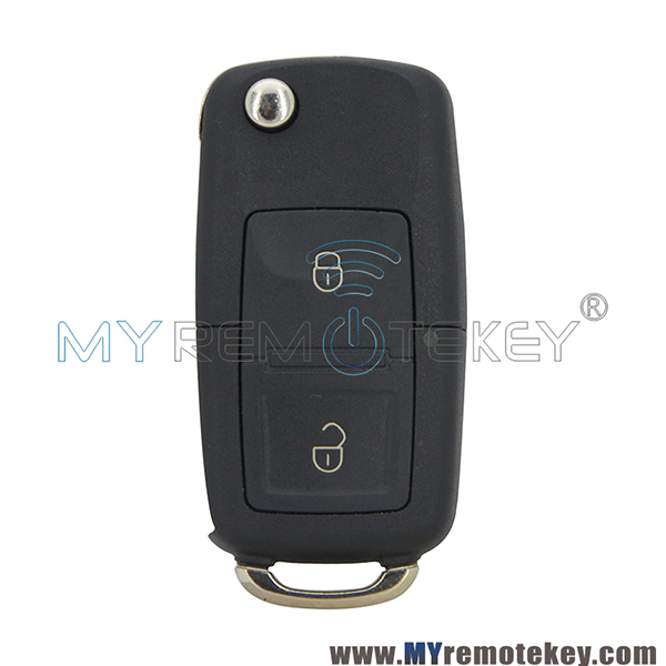 Flip remote key shell 2 button HU66 for VW