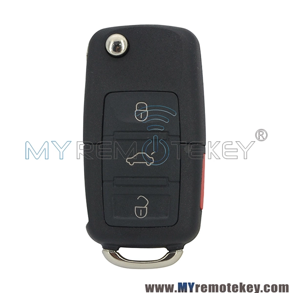 Remote key 1J0959753T 3 button with panic HU66 315mhz for VW Golf flip car key