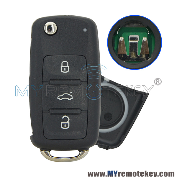 5K0837202AD Flip car remote key HU66 ID48 434Mhz 3 button for VW Volkswagen Beetle Golf Eos Polo Sharan Tiguan 2011-2013 5K0 837 202 AD 5K0 959 753 AB