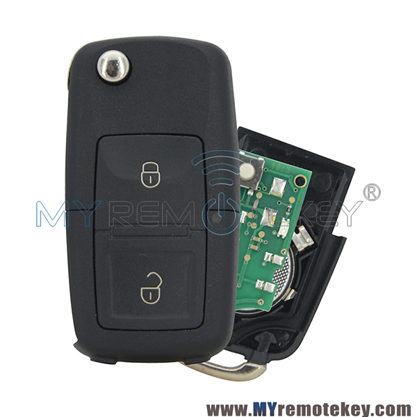 1J0959753N 5FA 009 259-55 Flip remote key 2 button 434mhz ID48 chip 1J0 959 753 N for VW Beetle Bora Golf Jetta Passat 1998-2011