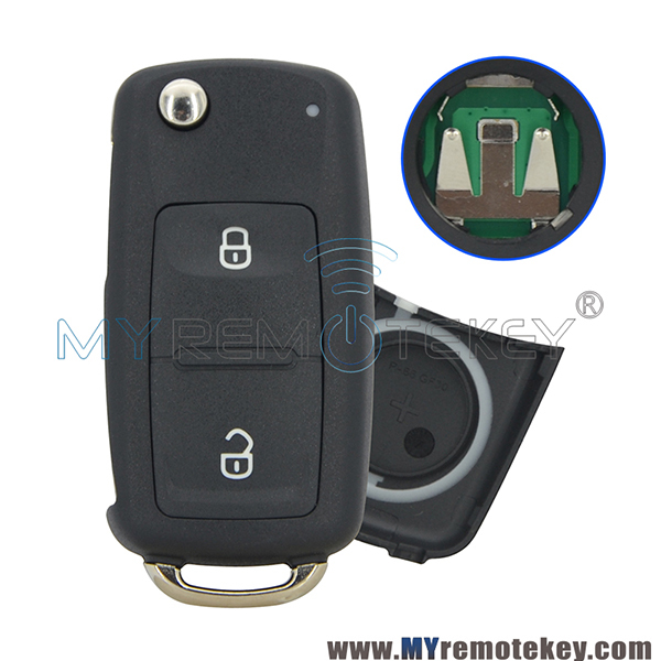 For VW remote key 2 button 434mhz ID48 5K0837202AD