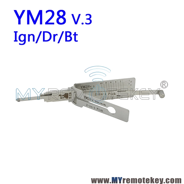 LISHI YM28 v.3 Ign/Dr/Bt 2 in 1 Auto Pick and Decoder FOR OPEL