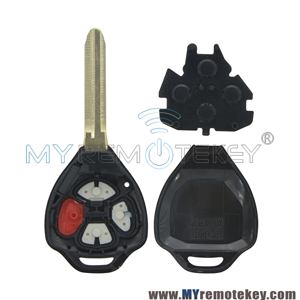 HYQ12BBY Remote key case shell 4 button for Toyota Camry RAV4 Yaris Avalon Venza Matrix 2006-2010