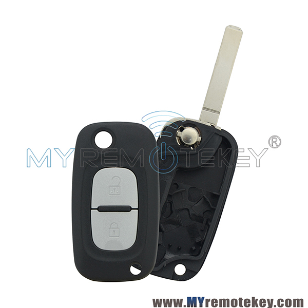 Flip remote key shell for Renault 2 button VA6