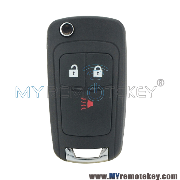 Flip remote car key shell DWO5 3 button for Chevrolet