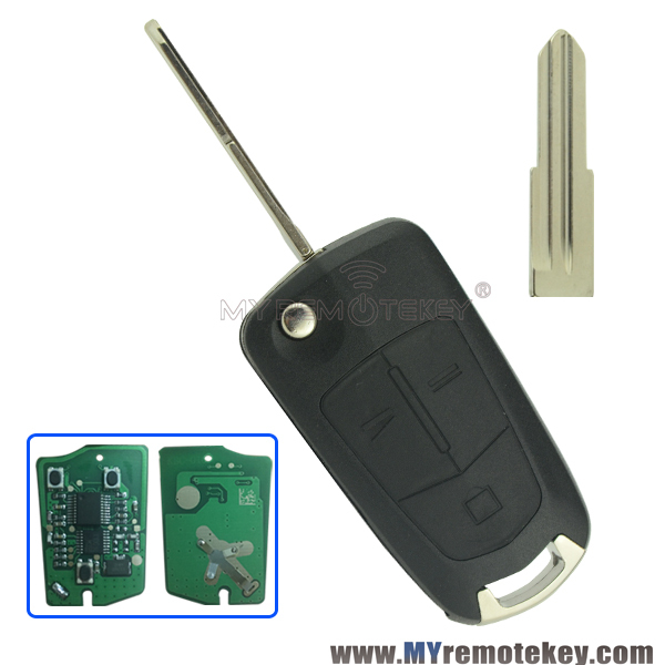 Flip remote car key 3 button DWO5 434Mhz for Opel Antara 2008 2009 2010