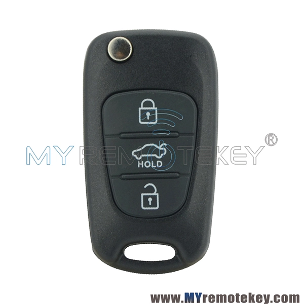 Flip remote key shell case 3 button TOY49 HYN14R for Hyundai I20