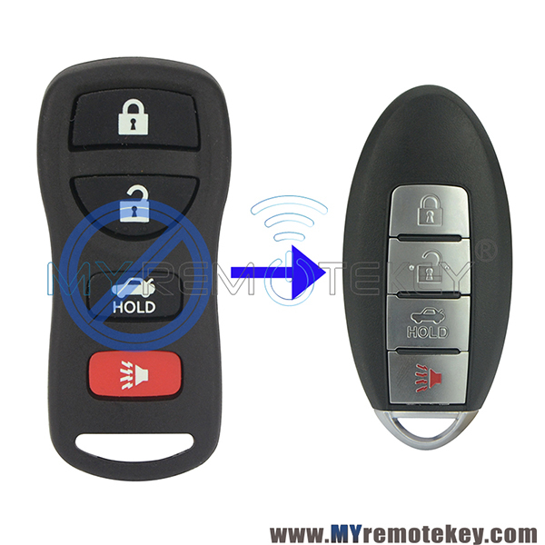 KBRASTU15 Refit smart key 4 button 315Mhz for Nissan