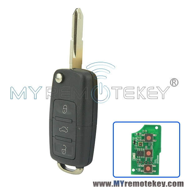 Flip key blade 3 button 433Mhz NE72 for Peugeot Citroen