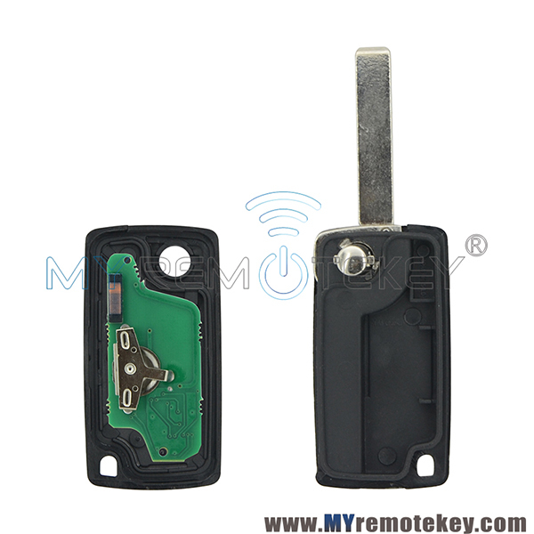 CE0523 Flip remote key for Citroen Peugeot 2 button 433mhz HU83 PCF7941 ASK electronic circuit board