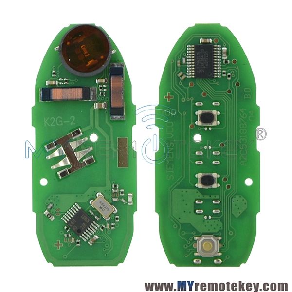 Smart Key 3 Button 315mhz ID46 PCF7952 for Infiniti G25 G35 G37 EX35 Q60 Q40 2008 - 2012 keyless go model KR55WK48903