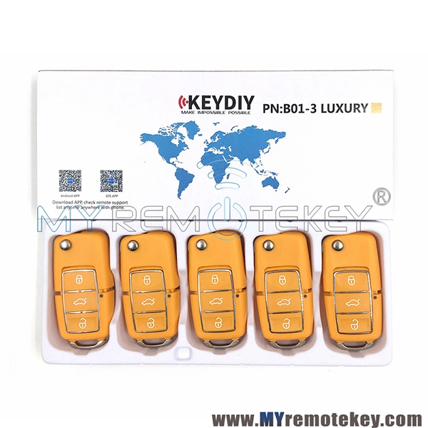 B01-3 Luxury yellow Series KEYDIY Multi-functional Remote Control