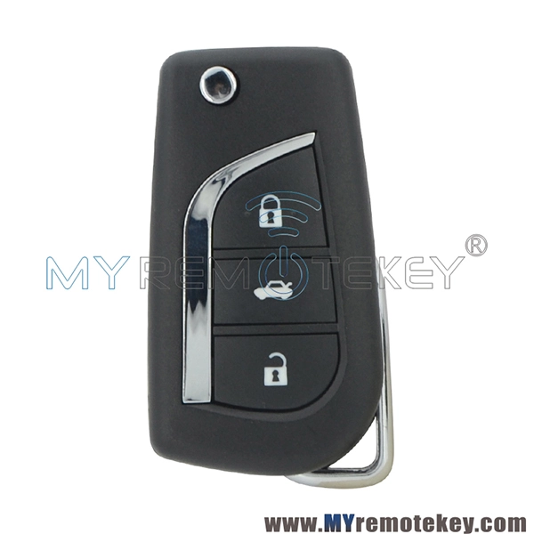 Flip car remote key TOY48 3 button 314.4Mhz ASK 89070-12A20 for Toyota AVENSIS PRIUS RAV VERSO