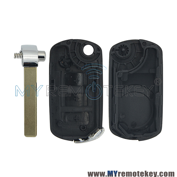 Flip remote key shell for Landrover LR3 Range Rover HU92 3 button