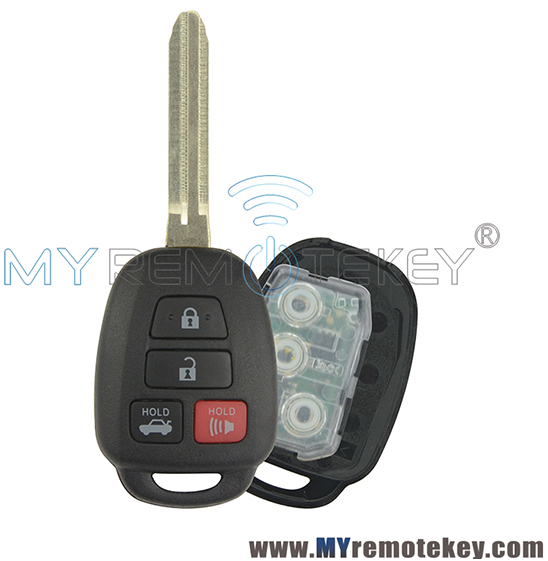 89070-02880 remote head key 4 button 314mhz with Aftermarket H chip for 2014-2019 Toyota Corolla HYQ12BEL