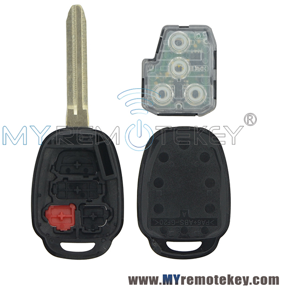 89070-02880 remote head key 4 button 314mhz with Aftermarket H chip for 2014-2019 Toyota Corolla HYQ12BEL