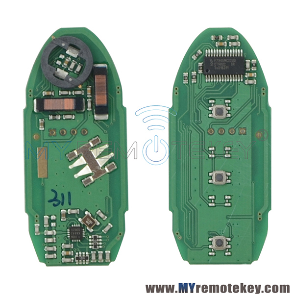 S180144311 Smart key 3 button 433.9mhz 4A chip for Nissan Teana 2016