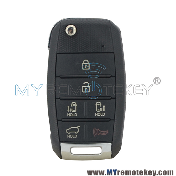 95430-A9300 flip key shell 6 button for 2015-2017 Kia Sedona TQ8-RKE-4F21