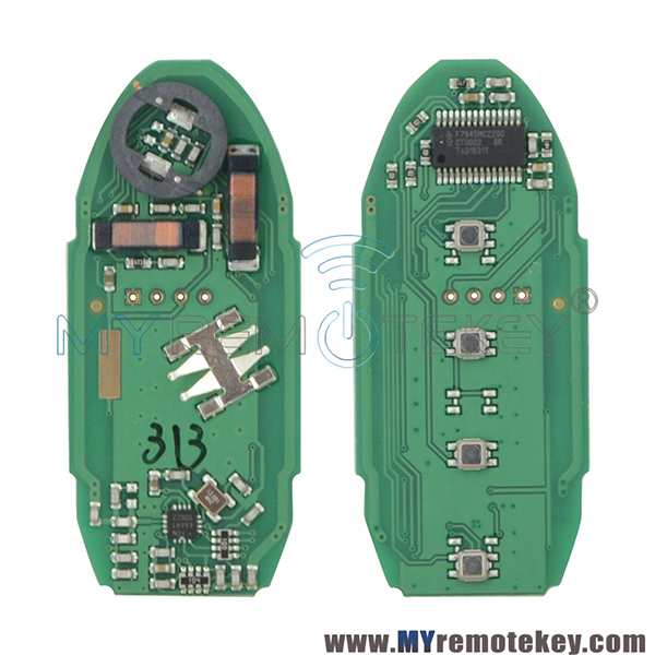 S180144313 smart key 4 button 433mhz 4A chip for Nissan Murano Pathfinder 2016 2017 2018 KR5S180144014