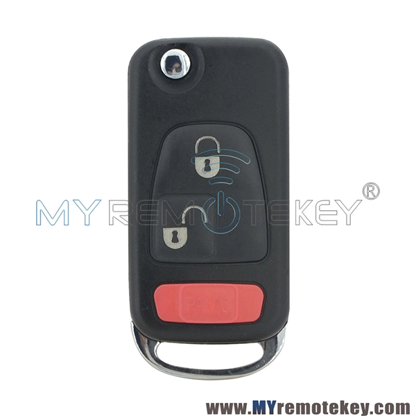 Flip key shell 2 button with panic HU39 for Mercedes Benz