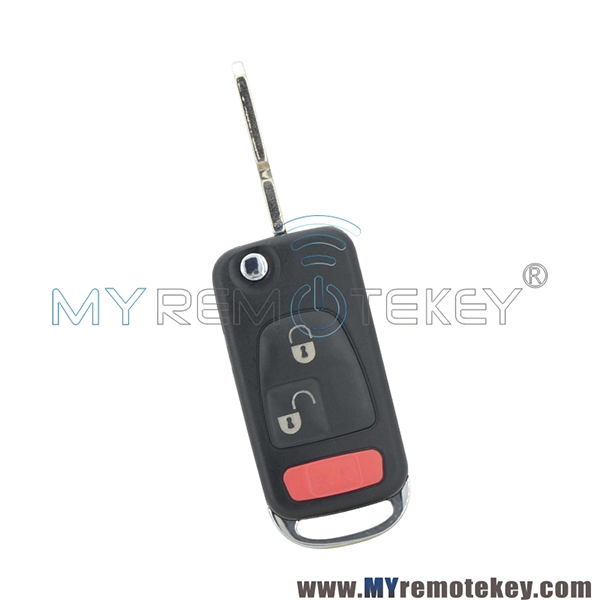 Flip key shell 2 button with panic HU39 for Mercedes Benz