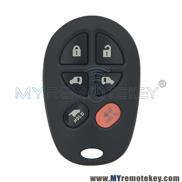 GQ43VT20T Remote fob 6 button 315mhz for Toyota Sienna 2005-2009 89742-AE050