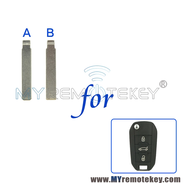 Flip remote car key blade VA2 HU83 for Peugeot 508 Citroen C4