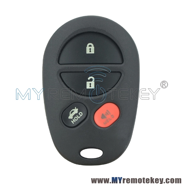 GQ43VT20T Remote car key fob shell case for Toyota Sequoia Sienna 2004-2014 3 button with panic