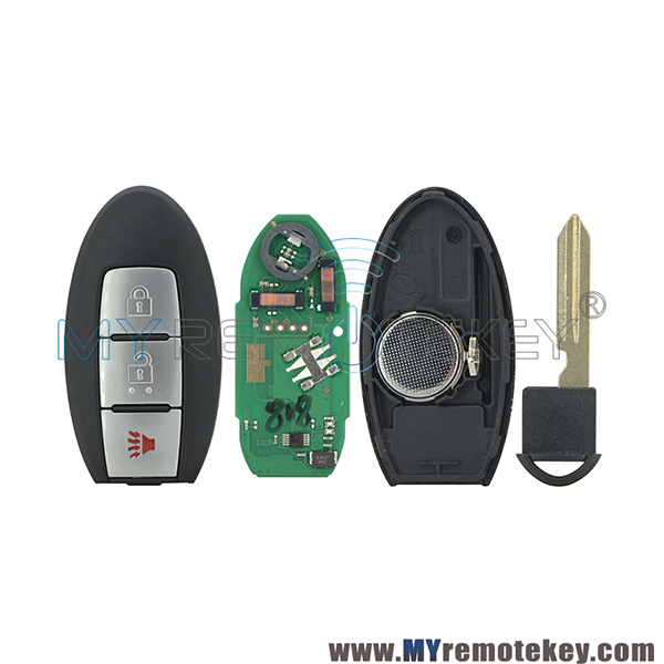 CWTWB1U808 285E3-1KM0D Smart key 2 button with panic 315mhz HITAG-2 ID46 PCF7952 for Nissan Cube Juke Leaf Quest Versa Note 2011 - 2015