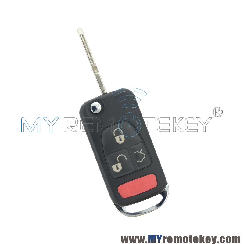 Flip key shell 3 button with panic HU39 HU64 for Mercedes Benz