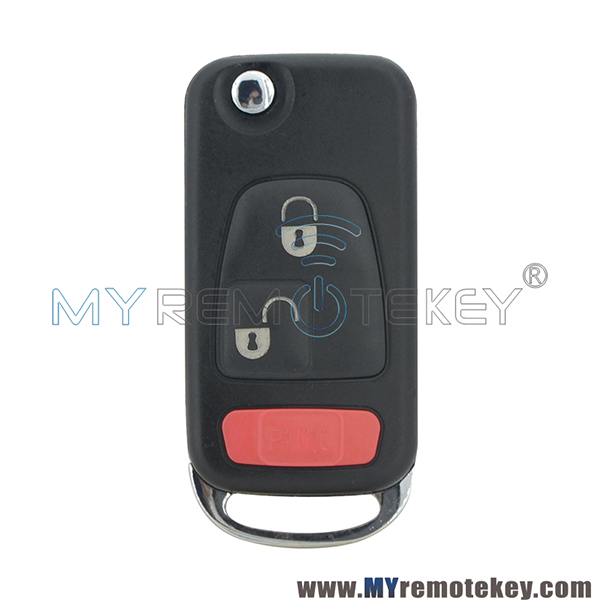 Flip key shell 2 button with panic HU39 HU64 for Mercedes Benz