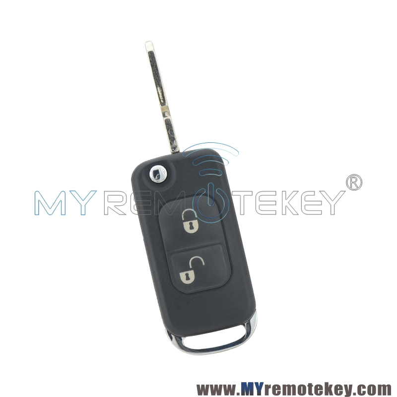 Flip key shell 2 button HU39 HU64 for Mercedes Benz