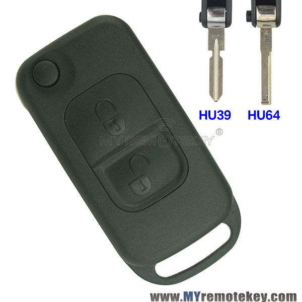 1 pack Flip key shell for Mercedes ML320 2 button HU64