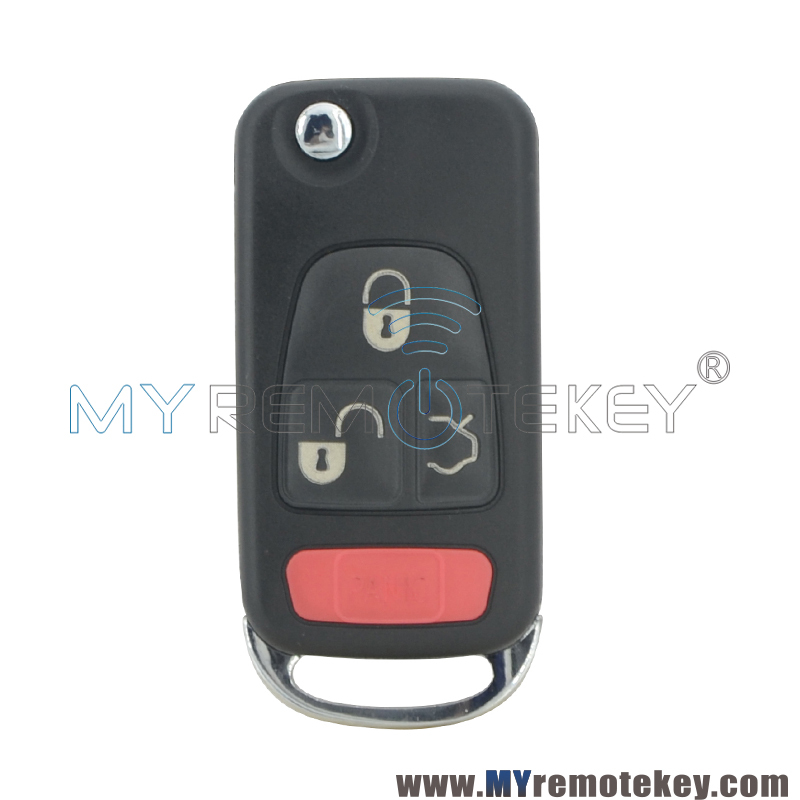 Flip key shell 3 button with panic HU39 HU64 for Mercedes Benz