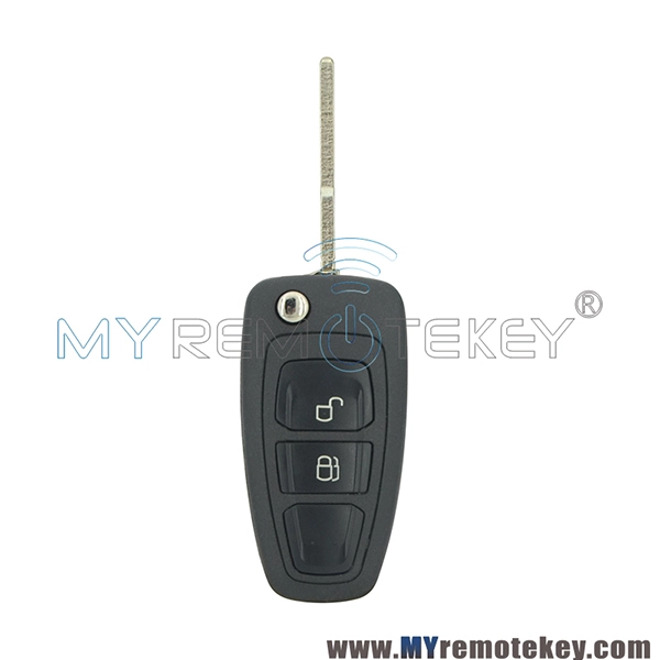 5WK50165 Flip remote car key 2 button 434mhz FSK 4D63 chip HU101 for Ford Ranger 2011 - 2015