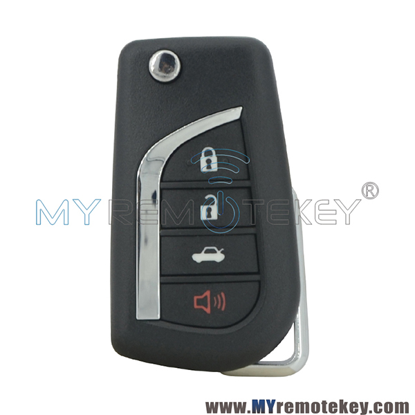 Flip remote key 4 button B41TA TOY43 with H chip 433mhz for Toyota TOKAI RIKA