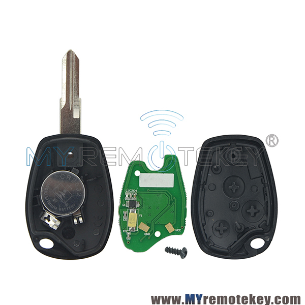 Remote car key 3 button VAC102 PCF7947 ASK or PCF7926 433mhz for Renault