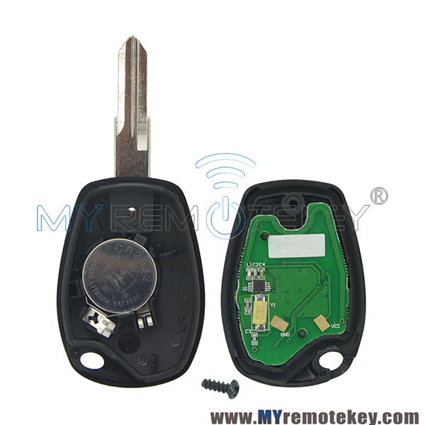 Remote car key 3 button VAC102 PCF7947 ASK or PCF7926 433mhz for Renault