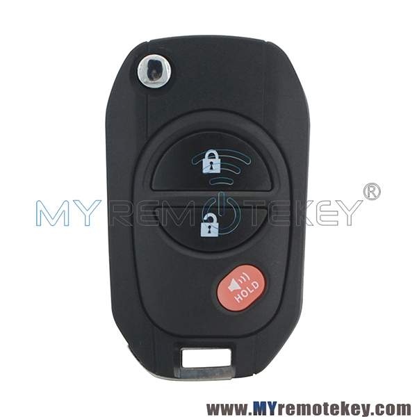 Modified flip key shell 3 button TOY43 blade for Toyota Sequoia remote key case