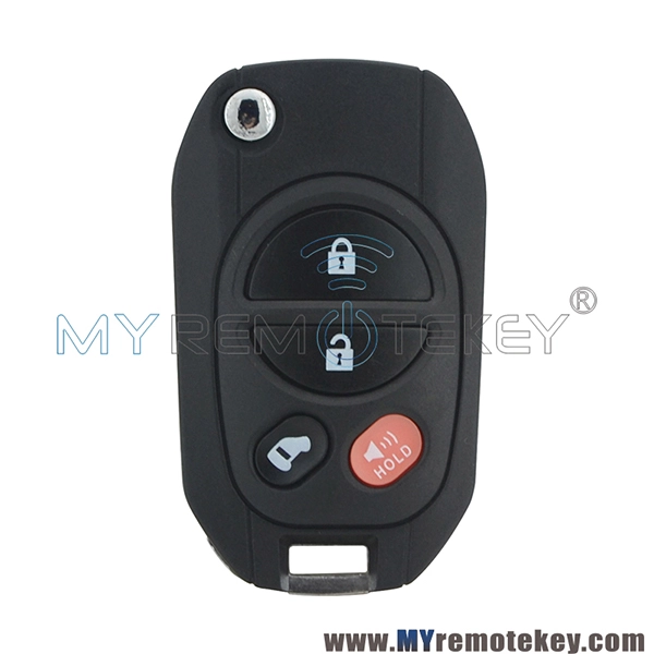 Modified flip key shell 4 button TOY43 blade for Toyota Sequoia remote key case