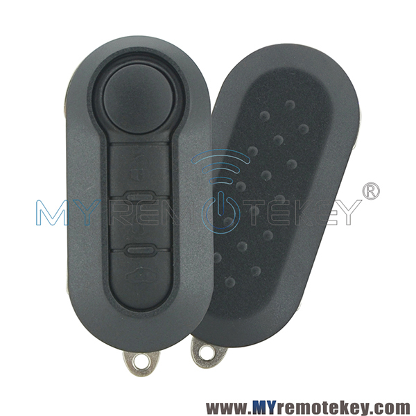 Flip remote key 3 button 433mhz ID46-PCF7946 chip SIP22 blade for Fiat 500 (Delphi system)